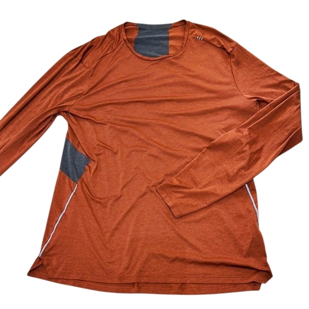 Lululemon // Fast & Free LS T / M / Heathered Dark Terracotta Heathered Obsidian